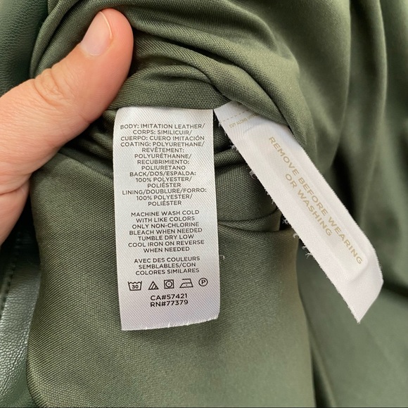 Ann Taylor • Green Faux Leather Shift Dress • 14 - Picture 8 of 10